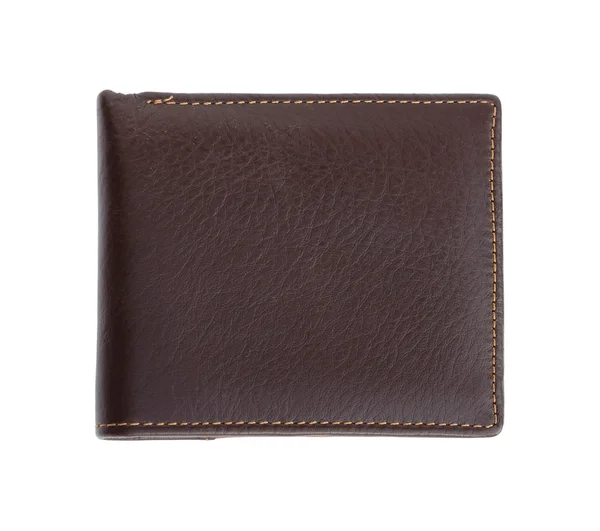Leather wallet on white — Stock Photo, Image