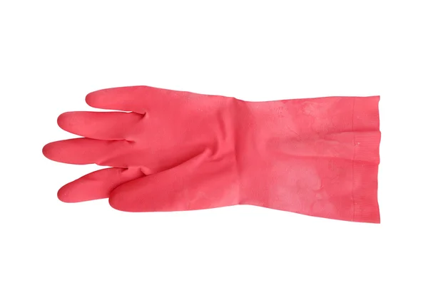 Защитная резиновая перчатка на белом фоне — стоковое фото