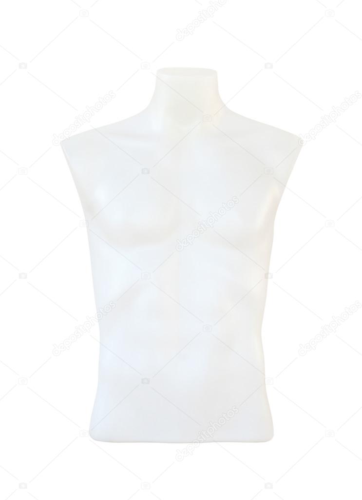 male mannequin on white background