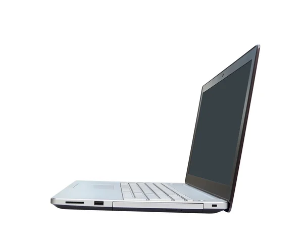 흰 배경에 있는 노트북 컴퓨터 — 스톡 사진