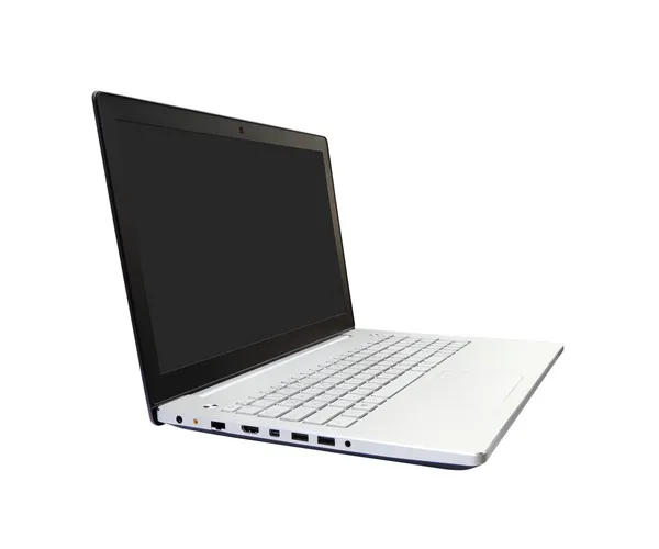 Computador portátil no fundo branco — Fotografia de Stock