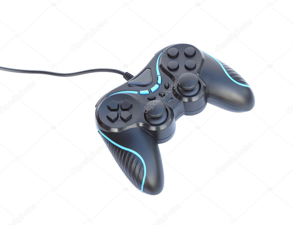 black joystick isolated