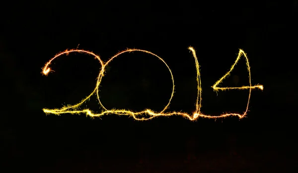 2014 written in sparkling letters — Stock Photo, Image