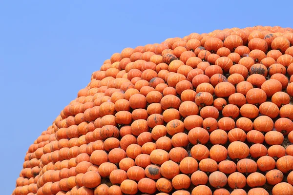 Стопка оранжевых тыкв — стоковое фото
