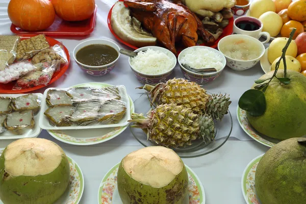 Varios alimentos para la cultura china de Año Nuevo —  Fotos de Stock