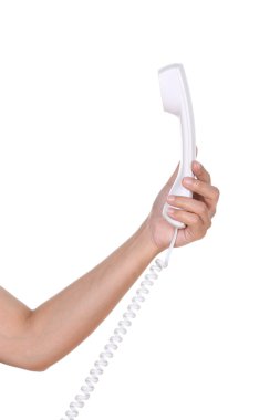 el beyaz telefon tüp tutarak 