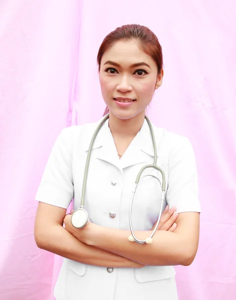 Nurse standing with stethoscope — Stock Photo, Image