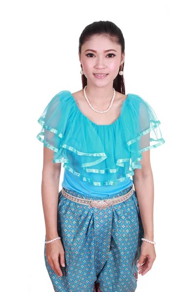 Woman wearing typical thai dress — Stock Photo, Image