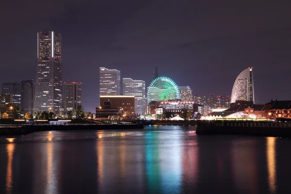 yokohama City gece Körfez Marina View