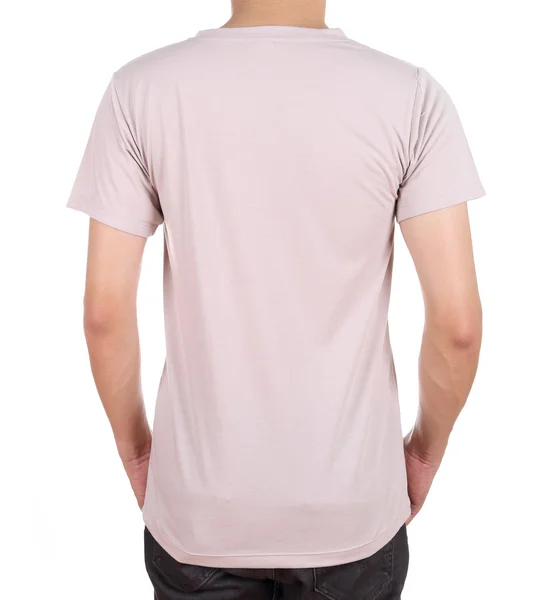 Camiseta en blanco en el hombre (parte posterior ) — Foto de Stock