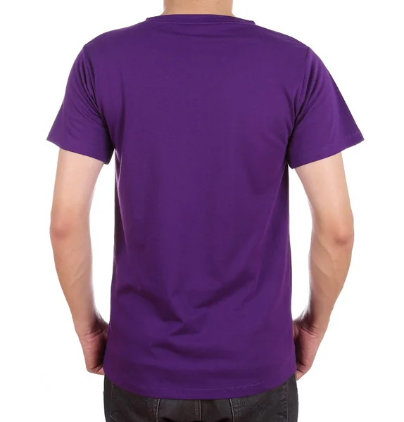 T-shirt bianca da uomo (retro) ) — Foto Stock