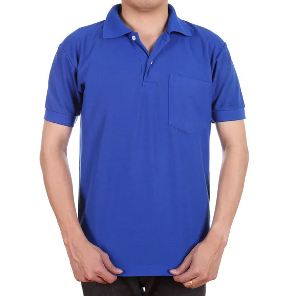 Lege polo shirt op man — Stockfoto