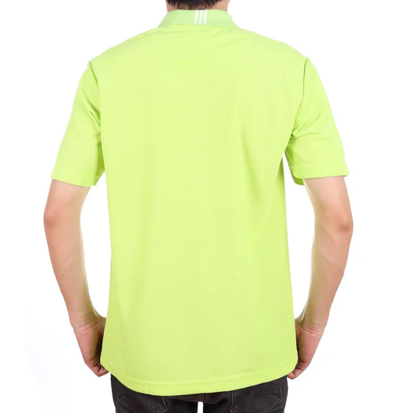 Blanko-Poloshirt (Rückseite) auf Mann — Stockfoto