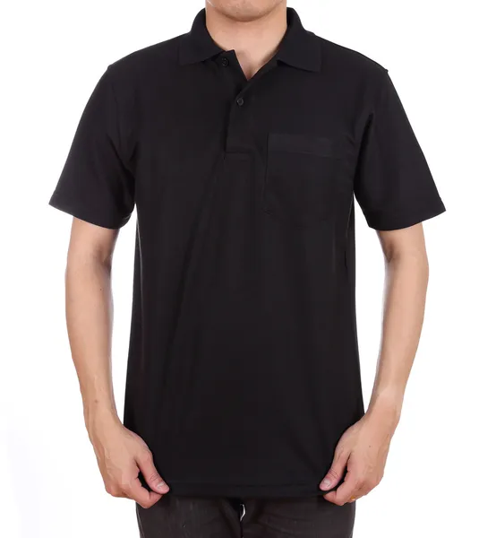 camisa polo negra manga larga