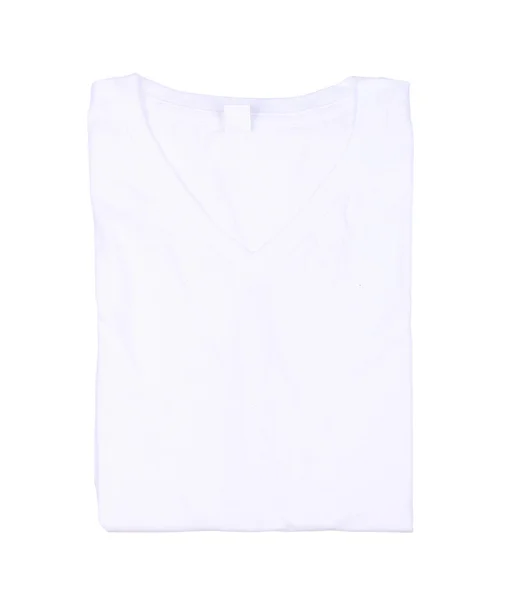 Koszulka założonymi na białym tle — Zdjęcie stockowe
