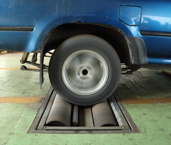 Brake testing system of car — Stock Photo, Image