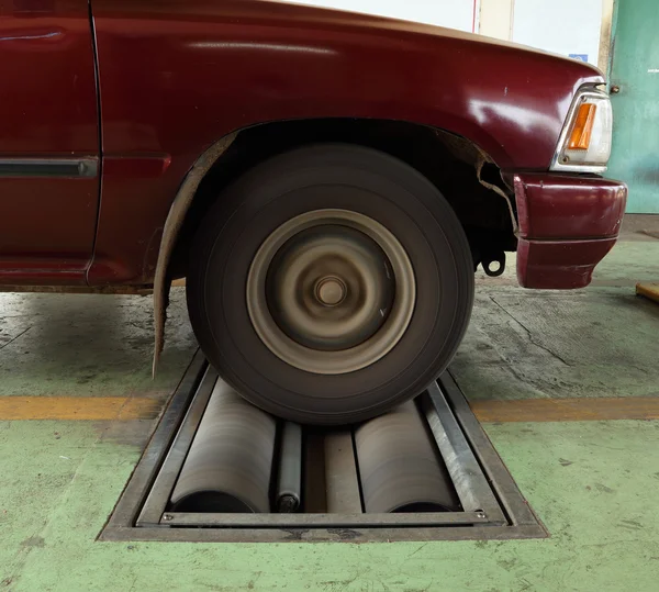 Brake testing system of car — Stock Photo, Image