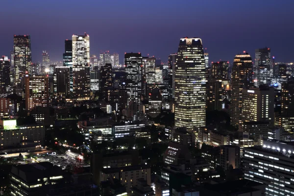 Geceleri Tokyo şehri manzarası — Stok fotoğraf
