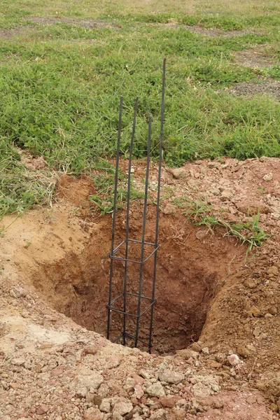 Beton takviye için kullanılan çelik çubuk — Stok fotoğraf