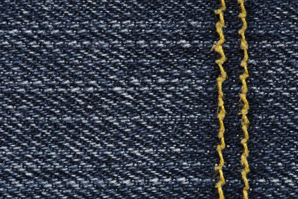 Blue jean texture with stitches — Stock Photo, Image