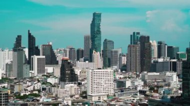 Bangkok, Tayland 'da yüksek binalı şehir manzarası