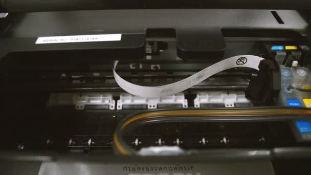 Impresión de inyección de tinta Máquina Impresión de documentos — Vídeo de stock