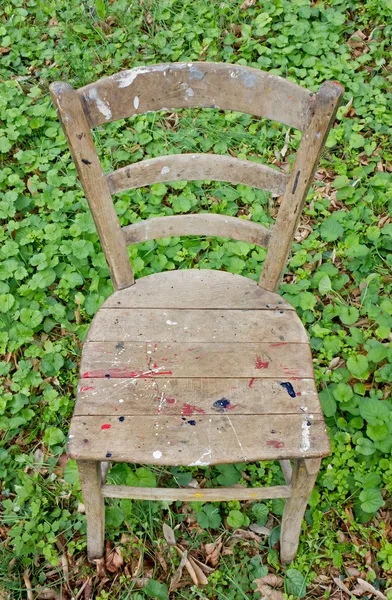 Old Chair on the Grass — 图库照片