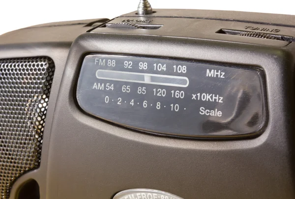 Closeup on a Portable FM-AM Radio — Stock Photo, Image