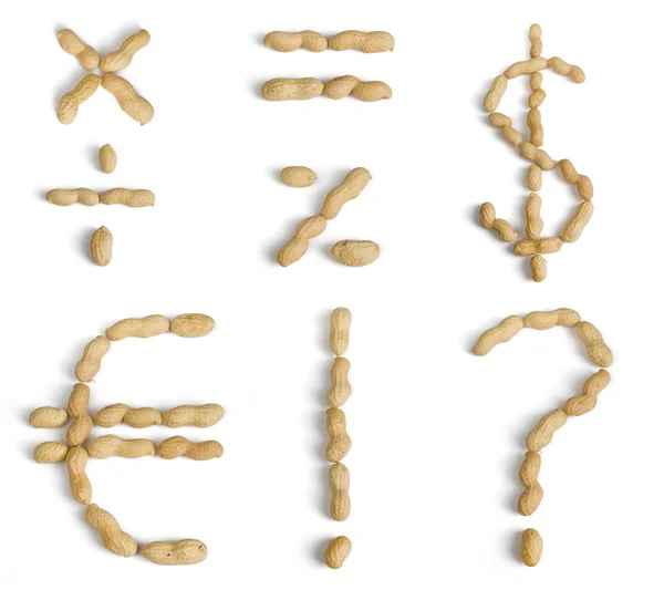 Symbols Made of Peanuts — Stock Photo, Image