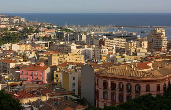 Cagliari Itálie Července 2021 Panoramatický Výhled Město Cagliari Itálie Okres — Stock fotografie
