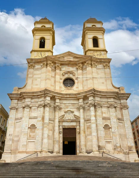 Talya Cagliari Deki Sant Anna Kilisesi Cephesi — Stok fotoğraf