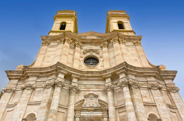 Fasad Kyrkan Sant Anna Cagliari Italien — Stockfoto