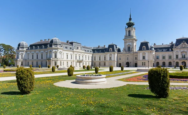 Festetický Barokní Palác Centru Svého Nádherného Parku Keszthely Jezeře Balaton — Stock fotografie