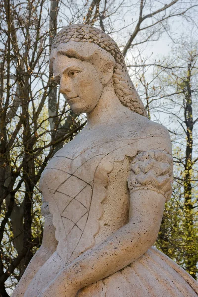 Keszthely Hungary April 2022 Marble Statue Elisabeth Empress Austria Park — 스톡 사진
