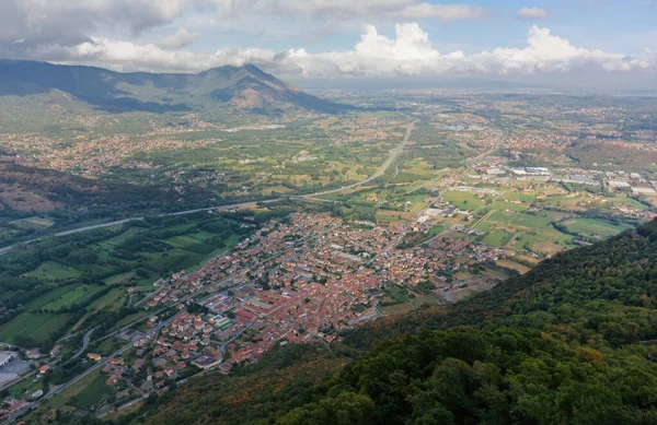 Sant Ambrogio Torino Beau Paysage Vers Turin Visible Abbaye Sacra — Photo