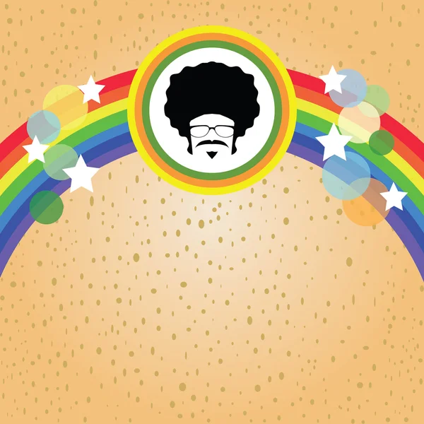 Afro man ve gökkuşağı