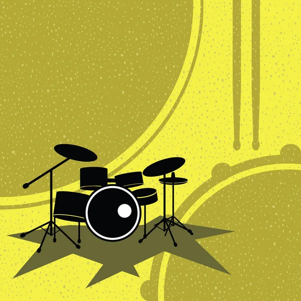 retro tarzı üzerinde set drum