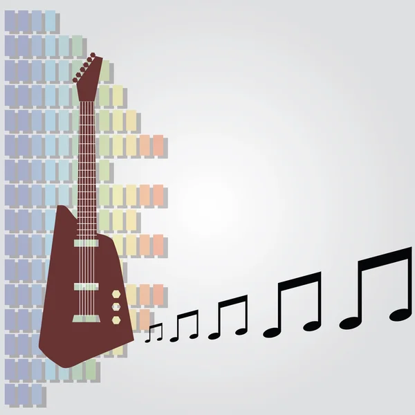 elektro gitar ve ekolayzer arka plan