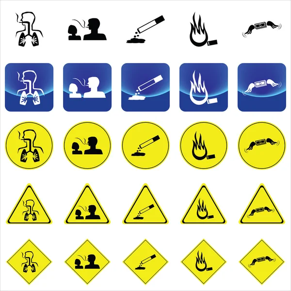 Efecto del tabaquismo vector de cigarrillos — Vector de stock