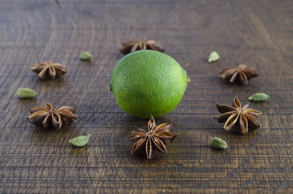 Ett geometriskt mönster av ayurvedisk ingredienser Stockbild