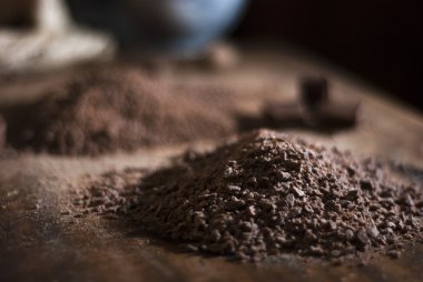 Chocolate making truffles clipart