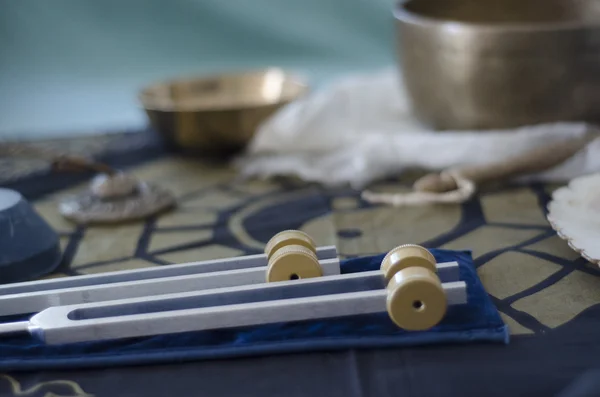 Healing Tuning forks. — Stock Photo, Image