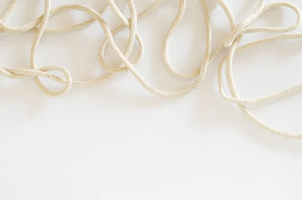 Tangled String White Background — 图库照片