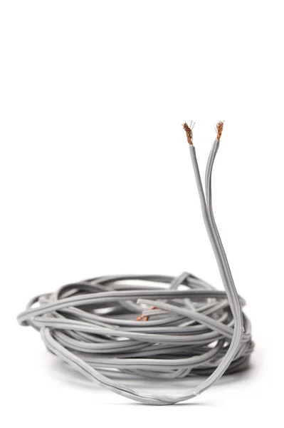 Electrical Wire White Background — Foto Stock