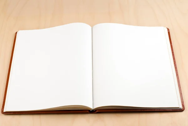 Open Book Blank White Pages Selective Focus — Stock Photo, Image