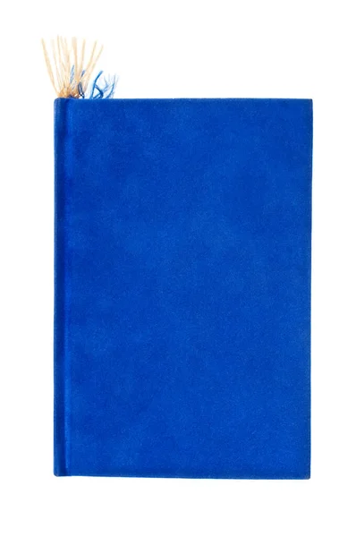 Blauw Boek Geïsoleerd Witte Achtergrond — Stockfoto