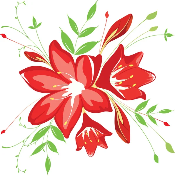 Ramo de flores, ilustración vectorial — Vector de stock