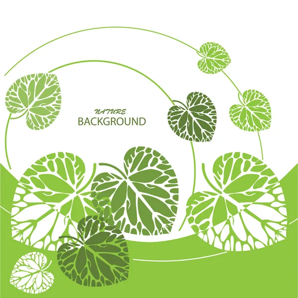 Sfondo foglie verdi, illustrazione vettoriale — Vettoriale Stock