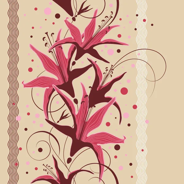 Design floral sem costura — Vetor de Stock