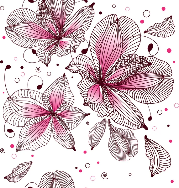 Fondo floral sin costuras — Vector de stock